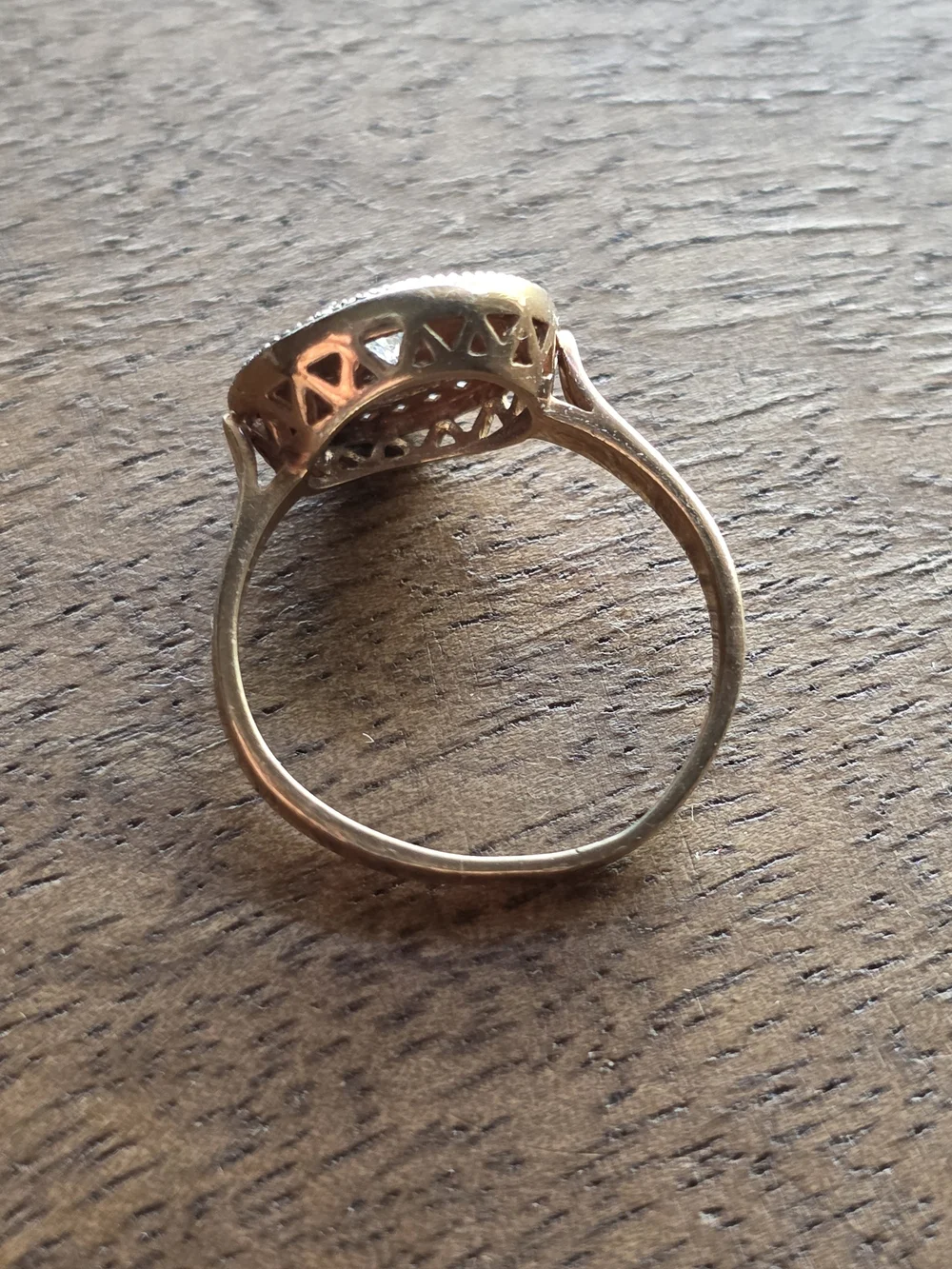Crystal Halo Silver-Tone Round Cocktail Ring - White Crystal